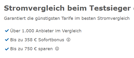 1 Stromvergleich beim Testsieger