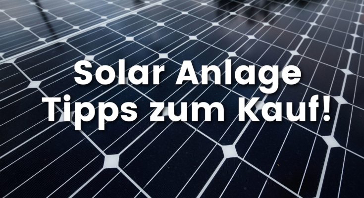 Solar Anlage Tipps